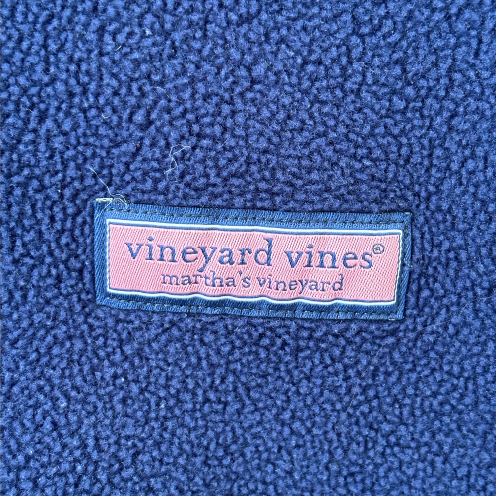 Vineyard Vines Navy Fleece Harbor Blue Vest- XXL - Picture 4 of 8